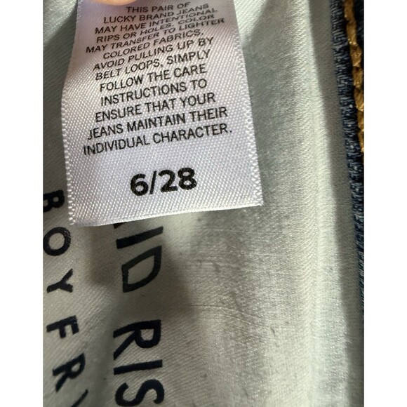 Lucky Brand Jeans Women Size 6/28 Sienna Boyfriend Midrise Distressed Jeans - Picture 10 of 12